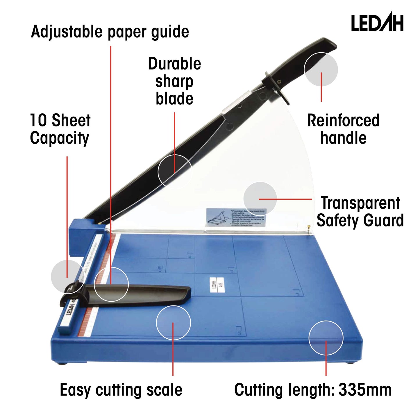 Ledah A4 Home Guillotine 10 Sheet Capacity