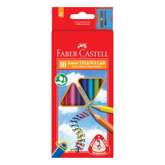 PENCIL COLOURED FABER TRIANG GRIP PK10