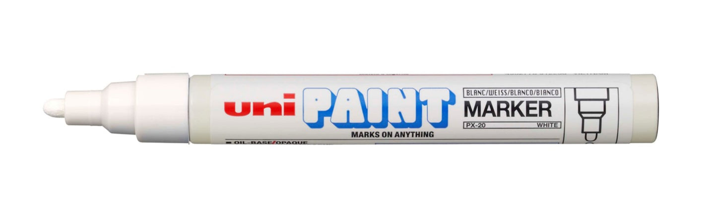 MARKER UNI PAINT PX20 MED WHITE
