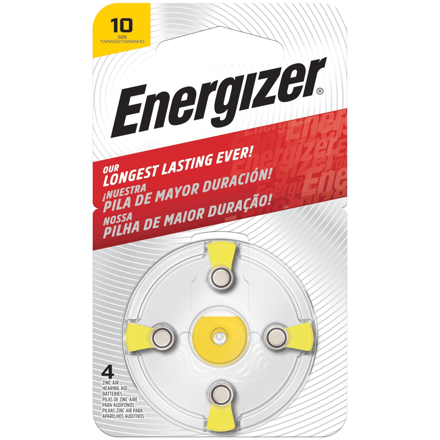 BATTERY ENERGIZER HEAR / AID AZ10E4 PK4