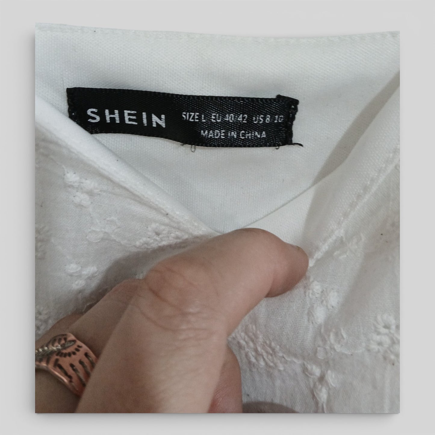 (L) Shein | Crop White