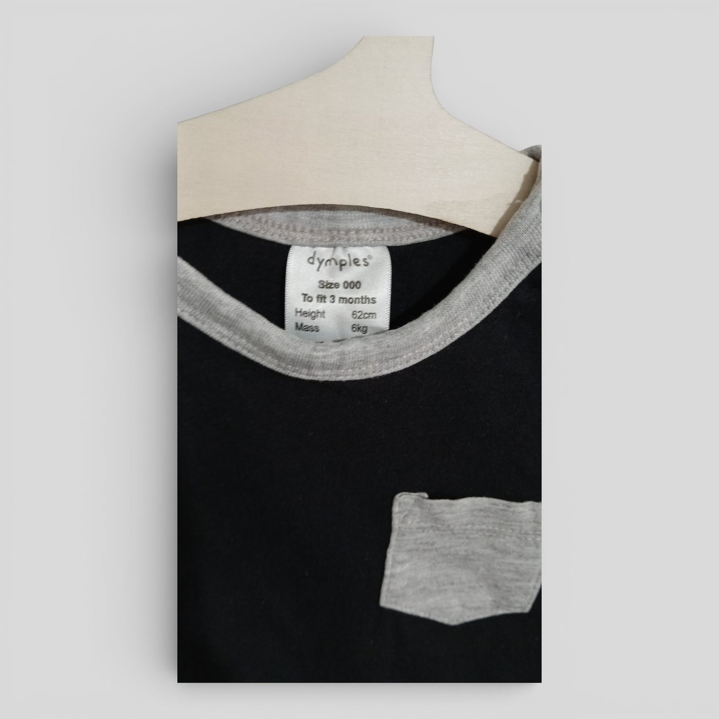 (000JNR) Dymples | Black/Grey Tee