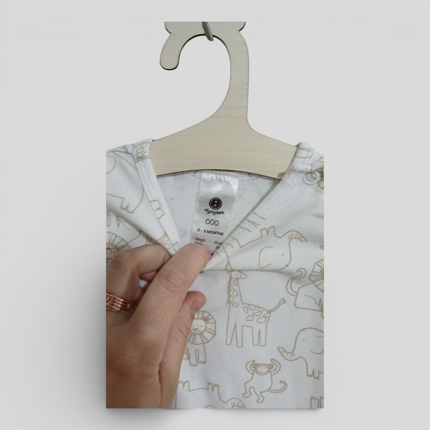 (000JNR) Dymples | Animals Romper White