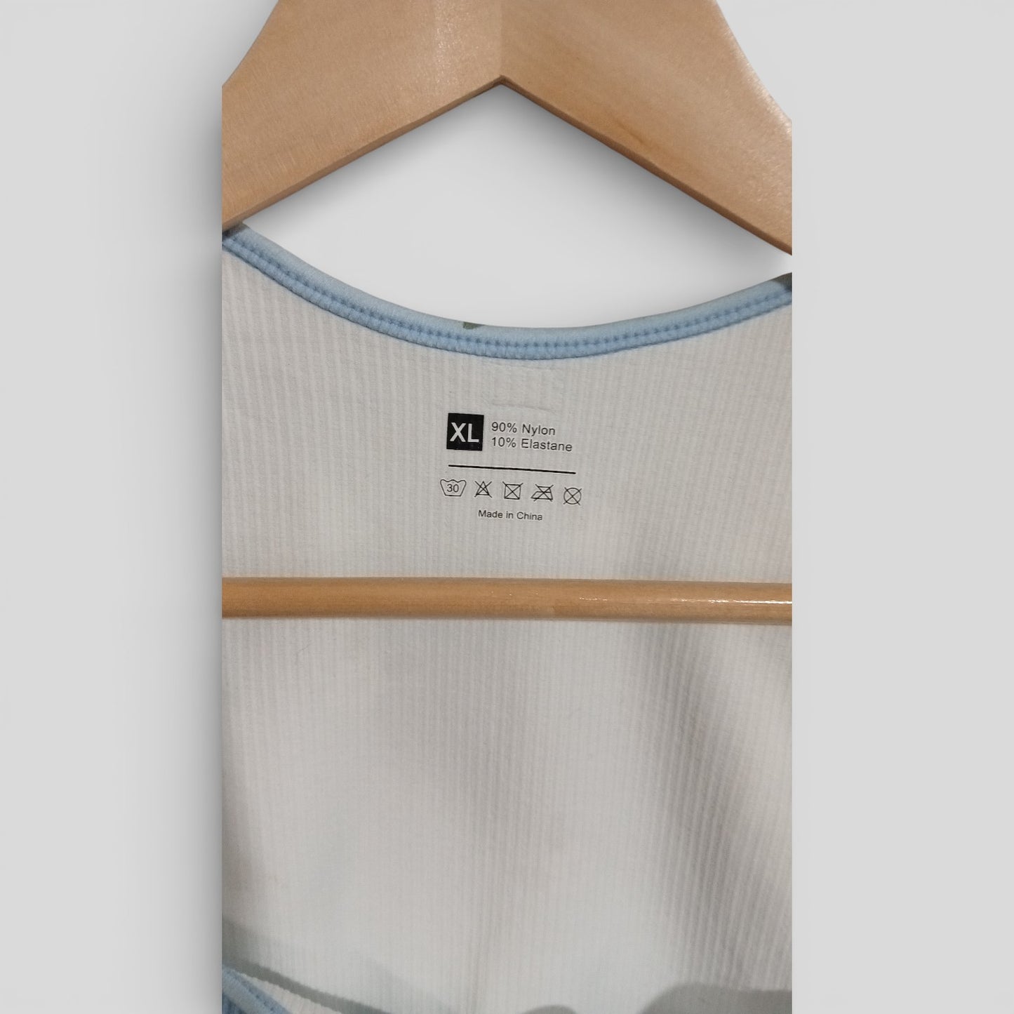 (XL) Blue Floral Bodysuit