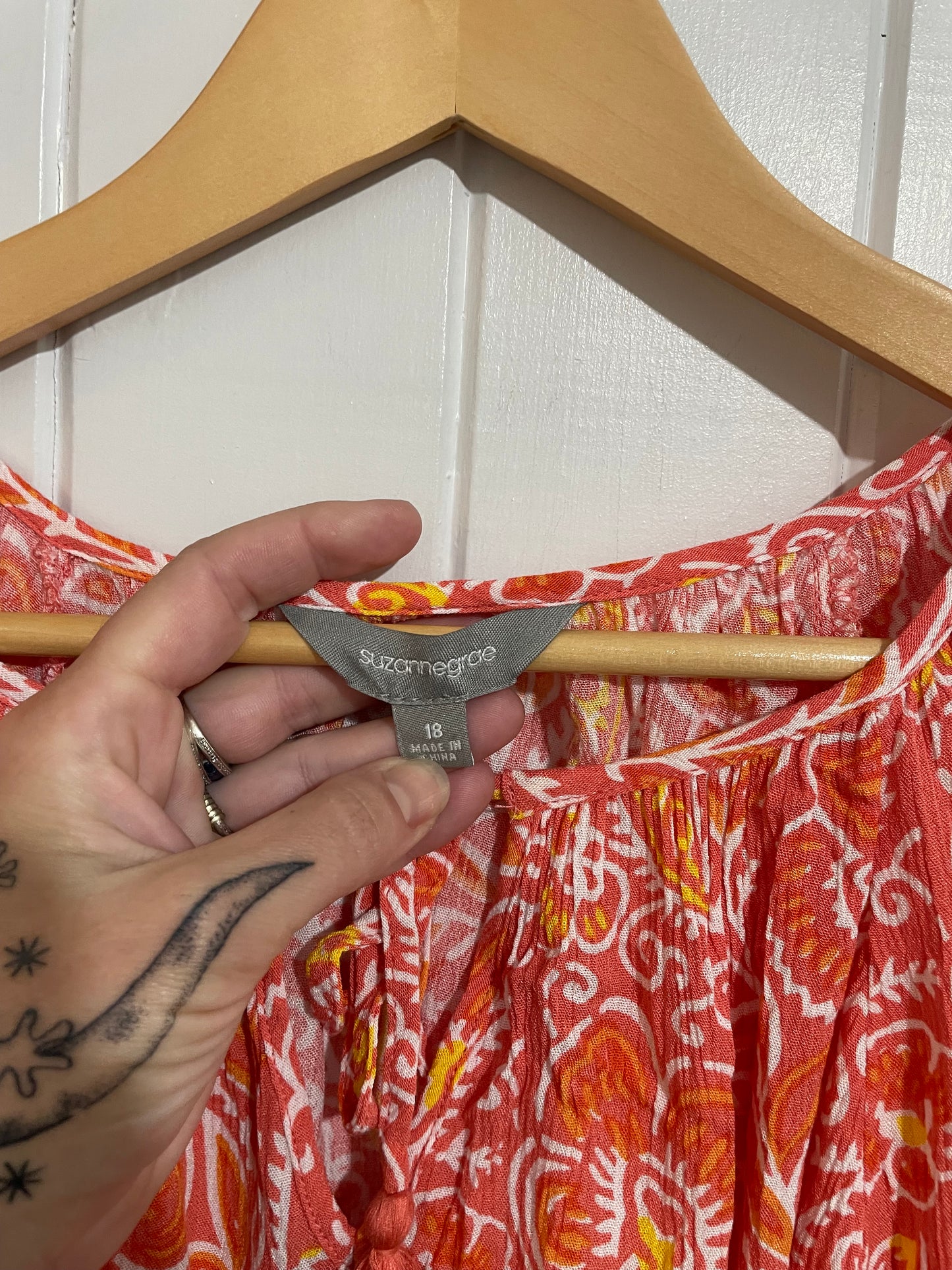 (18) Suzannegrae | Paisley Orange/Pink Blouse