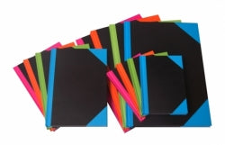 NOTEBOOK C/LAND A5 BRIGHT R & B 192P ASSTD