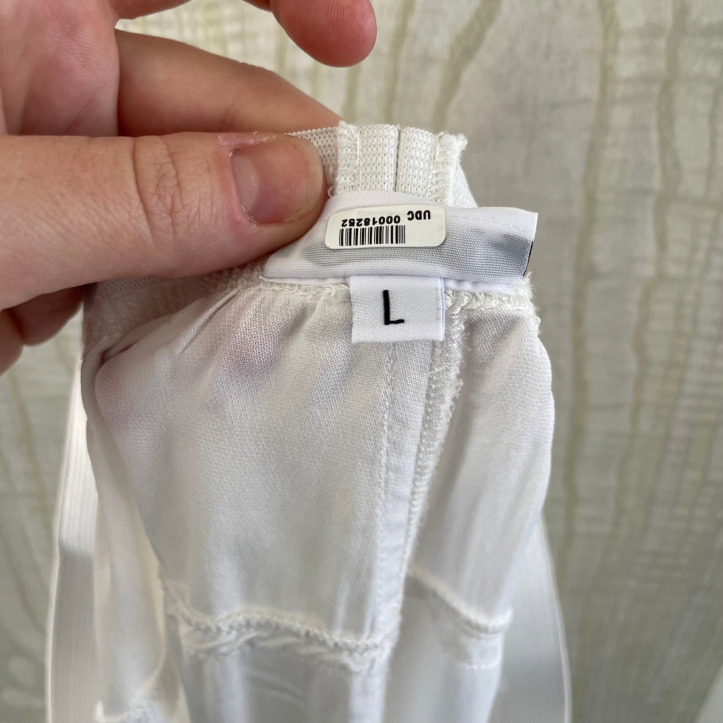 (L) Bounce Sheer White Pants