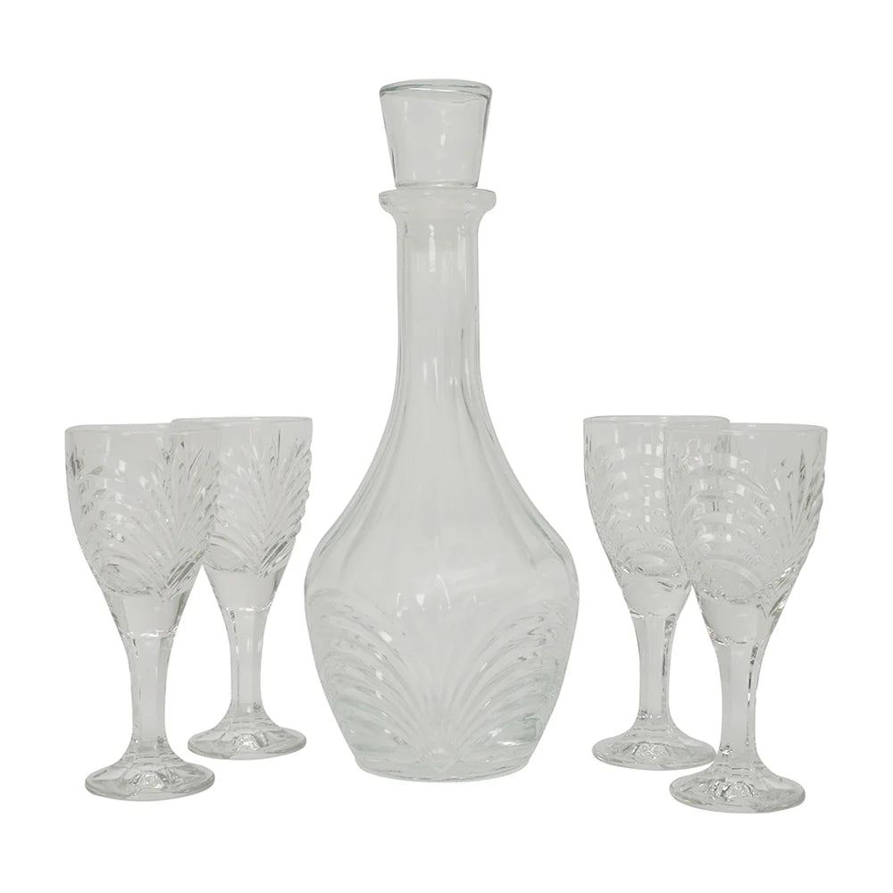 Decanter Set - Art Deco 5pc