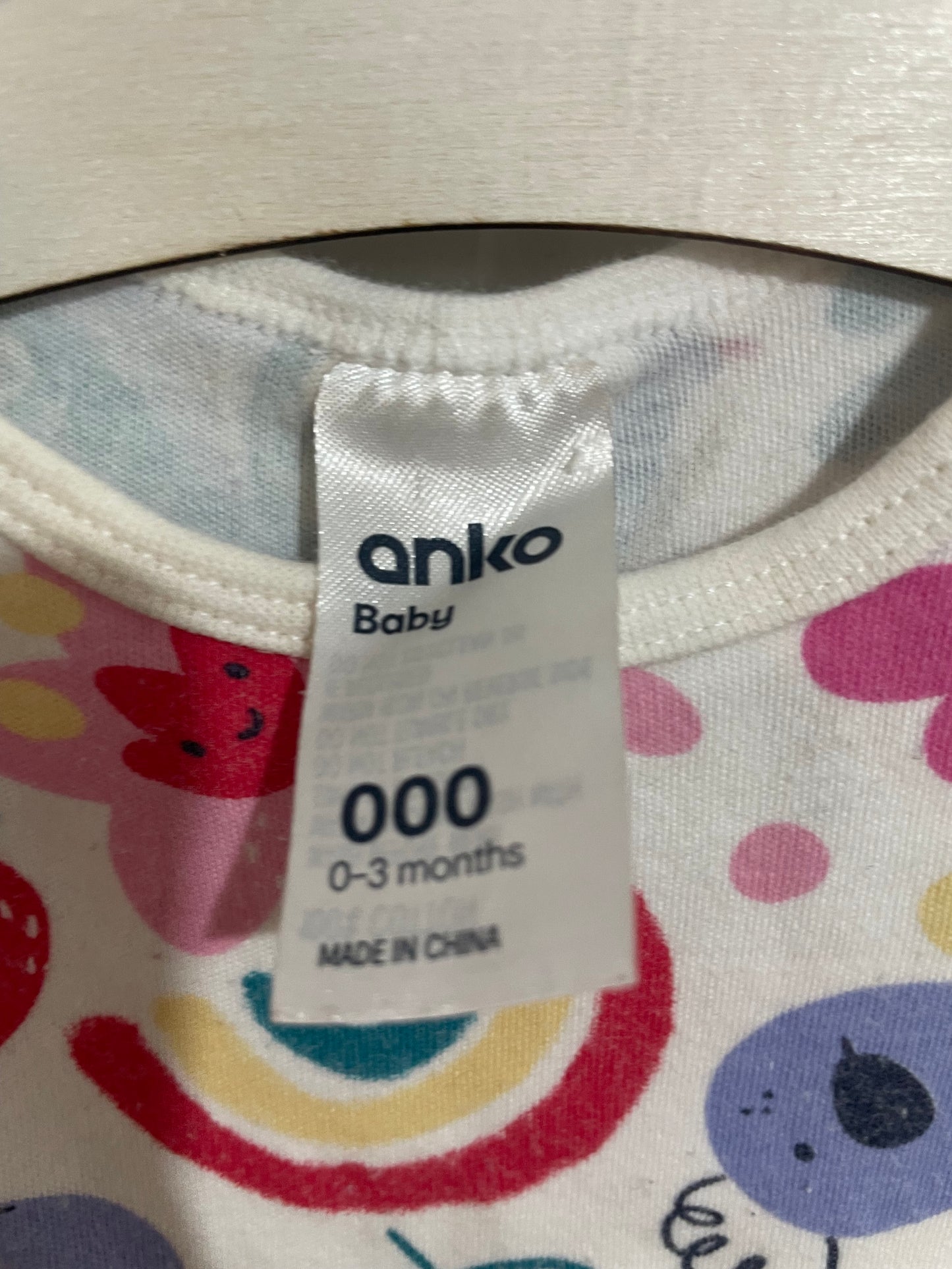 (000JNR) Anko | Rainbow Animals Bodysuit