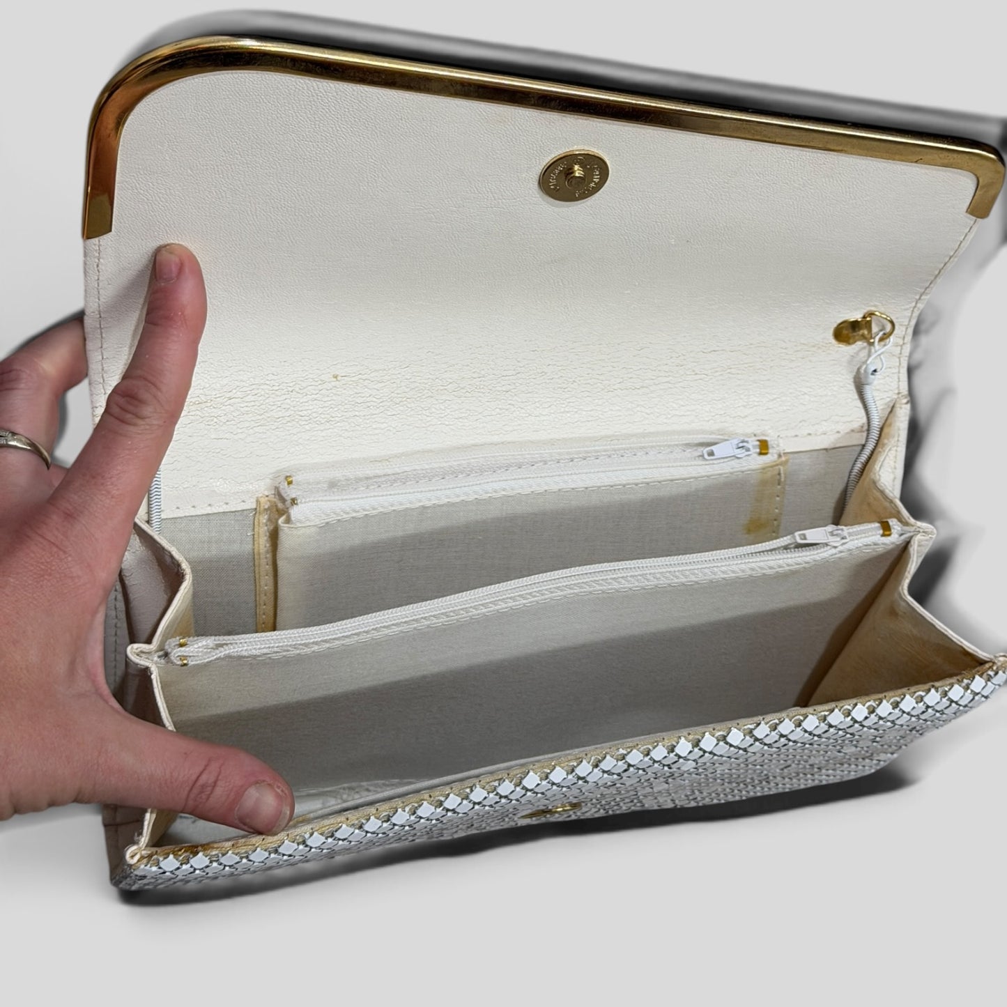Clutch | White Mesh