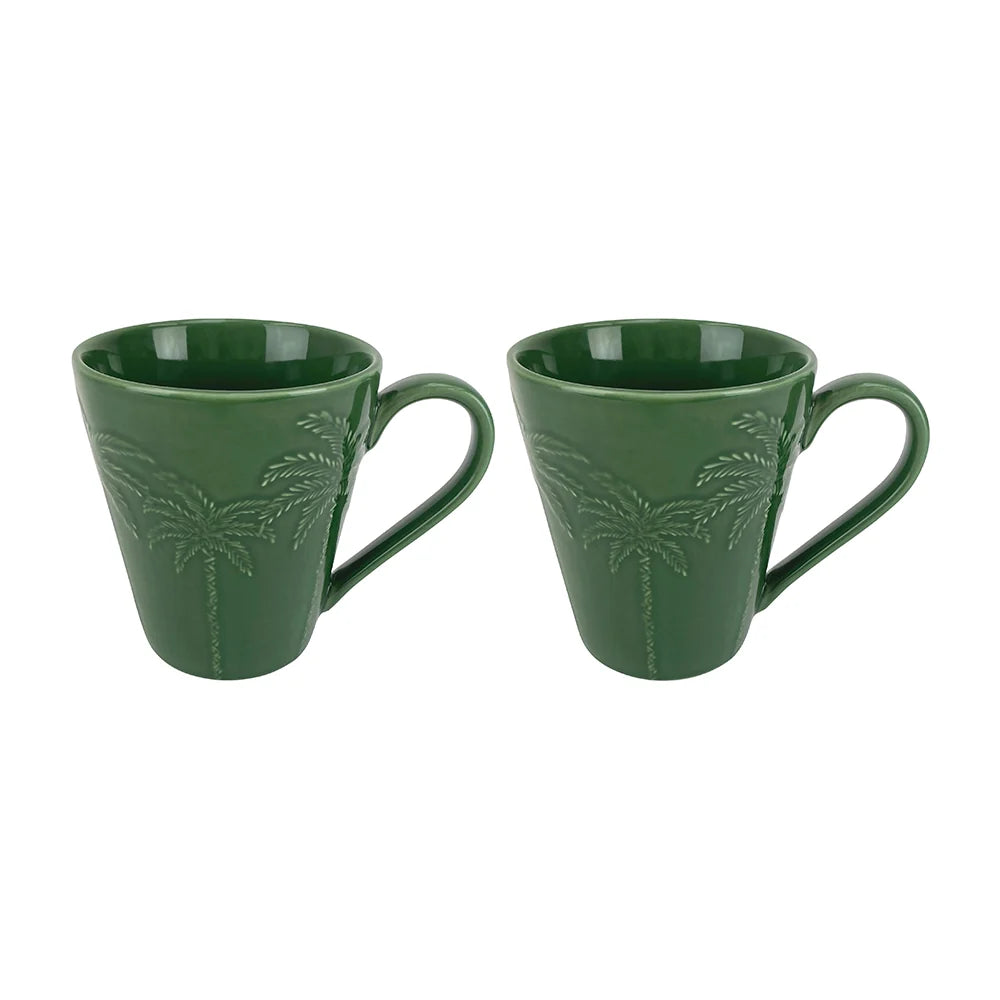 Coconut Bay - Coffee Cup Green Palm 2pc