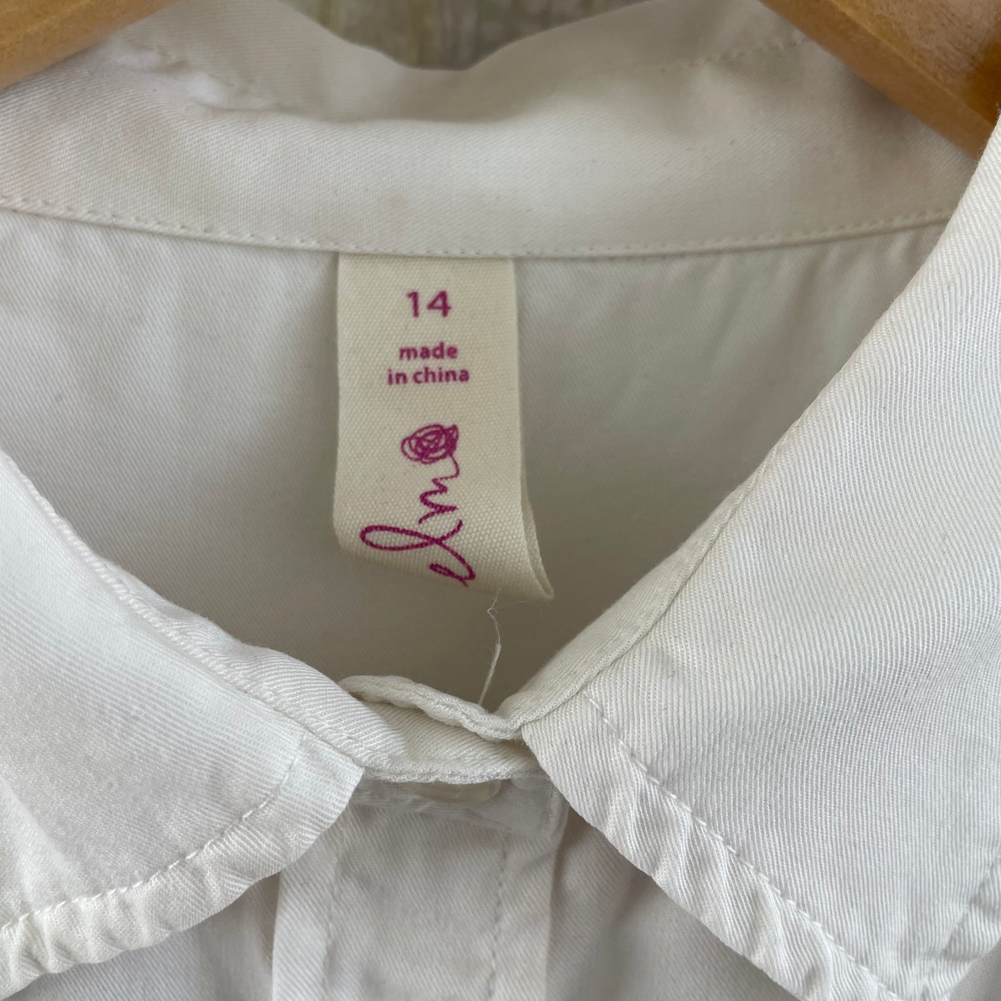 (14) Elm White L/S Dress