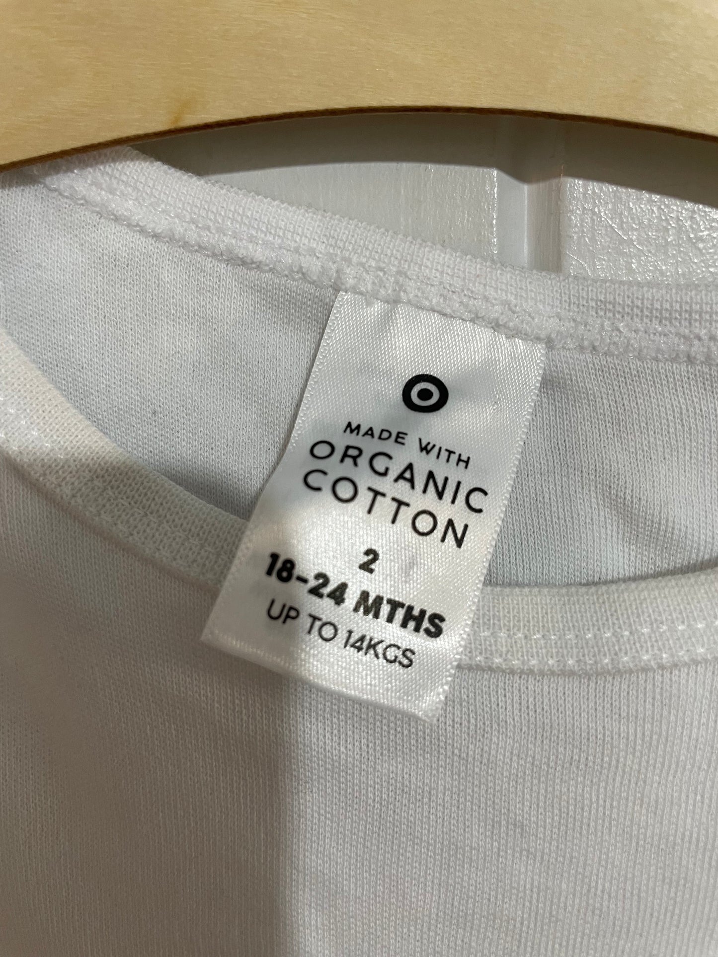 (2JNR) Target | White SS Bodysuit