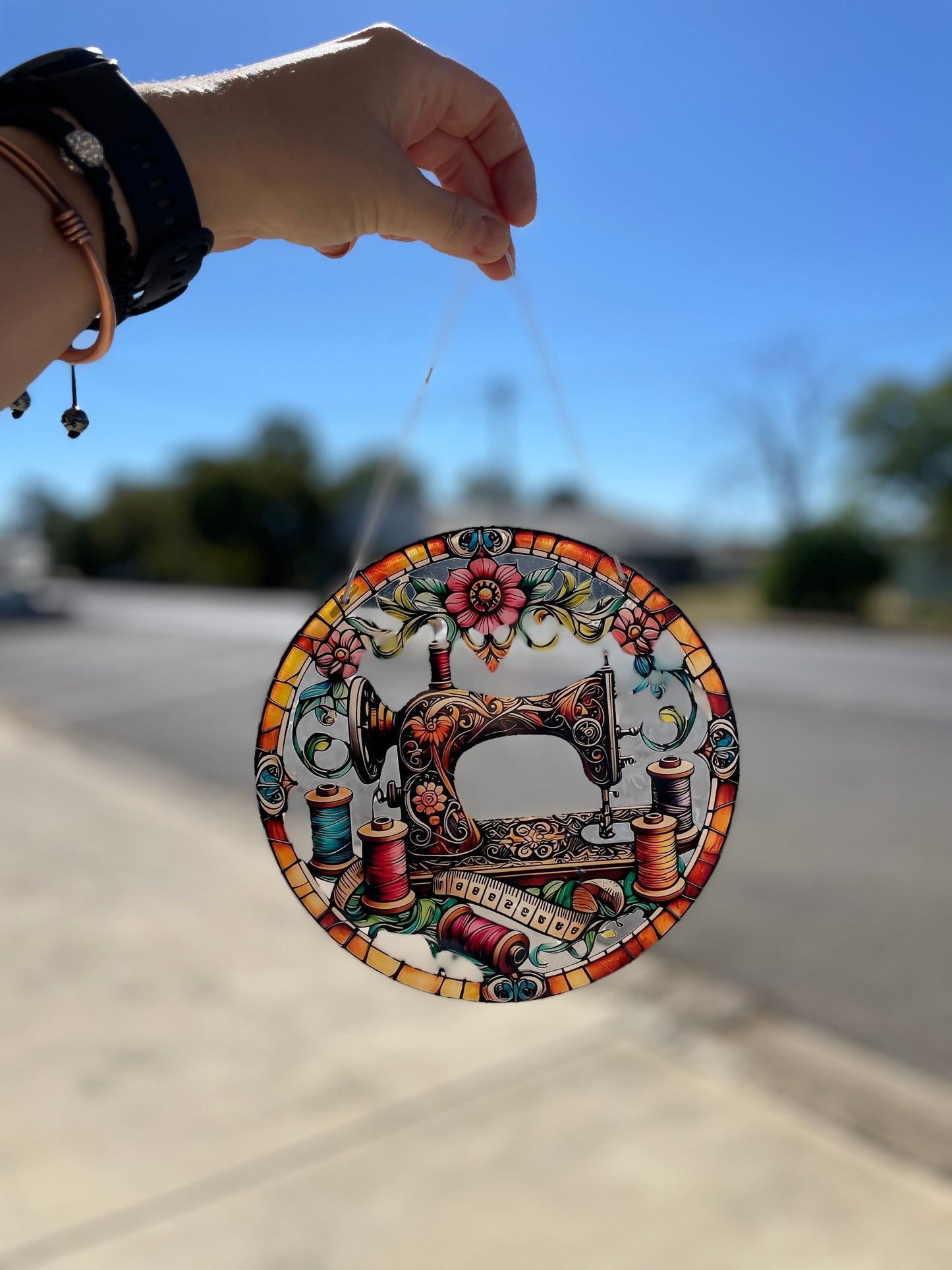 Sewing Machine Round | Suncatcher