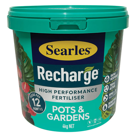 RECHARGE POTS AND GARDENS ULTIMATE FERTILISER 1.25KG SEARLES
