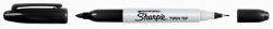 MARKER SHARPIE TWIN TIP BLACK FINE/ULTRA FINE