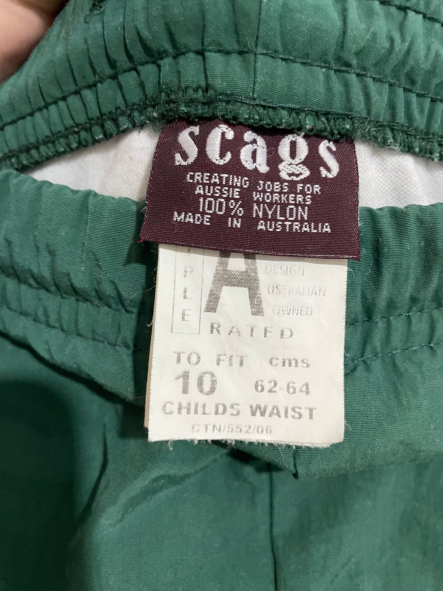 (10JNR) Scags | Green Tracksuit Pants