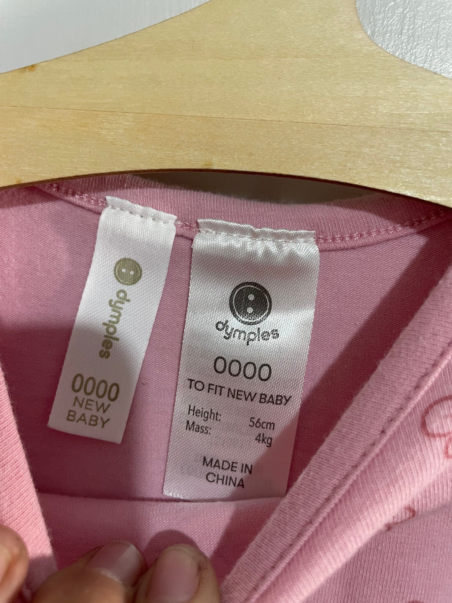 (0000JNR) Dumples | Pink LS Onesie