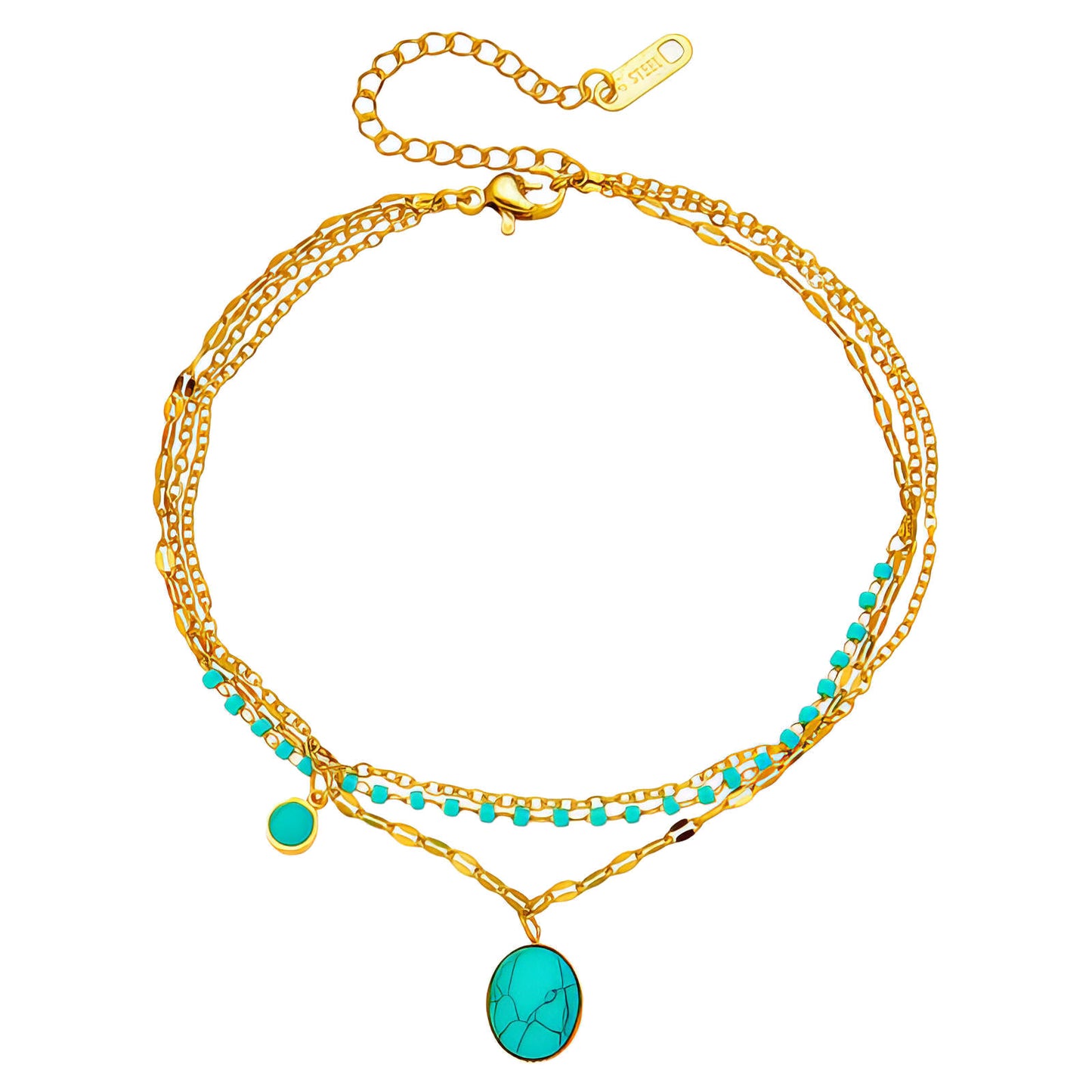 'Horizon' Bracelet, 18K Gold Plated Steel