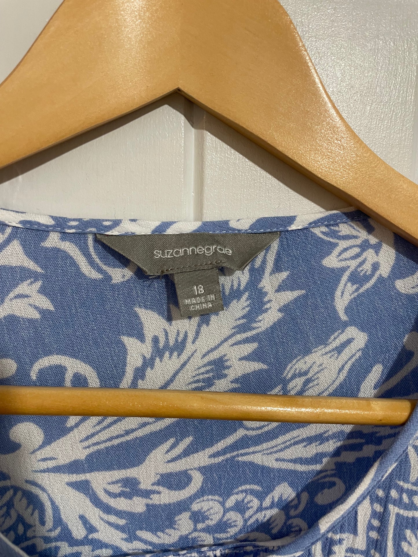 (18) Suzannegrae | Blue Patterned Blouse
