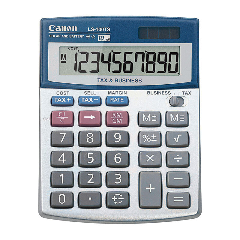 CALCULATOR CANON LS100TS TAX & BUSINESS GST