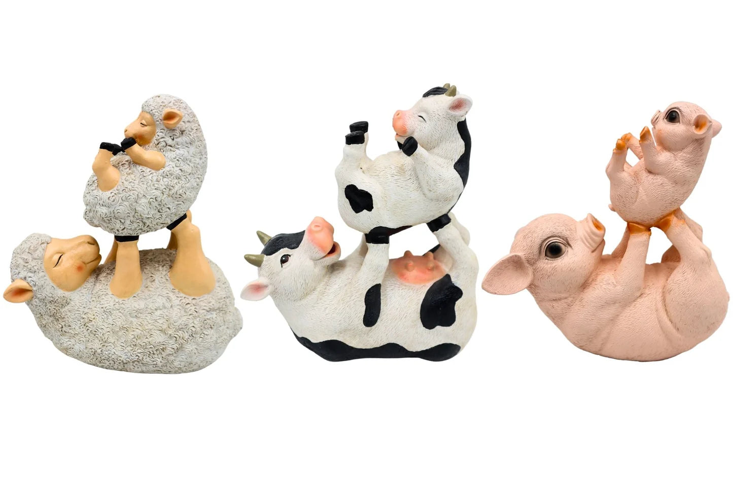Farm Animals 24cm Asstd Resin Decor Statue