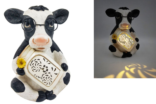 Resin Solar Cow 18cm