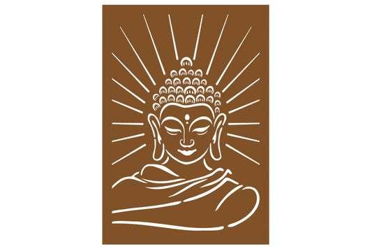 Metal Wall Art Buddha 40x30cm