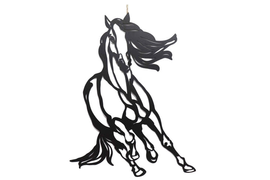 Metal Wall Art Horse 60x40cm