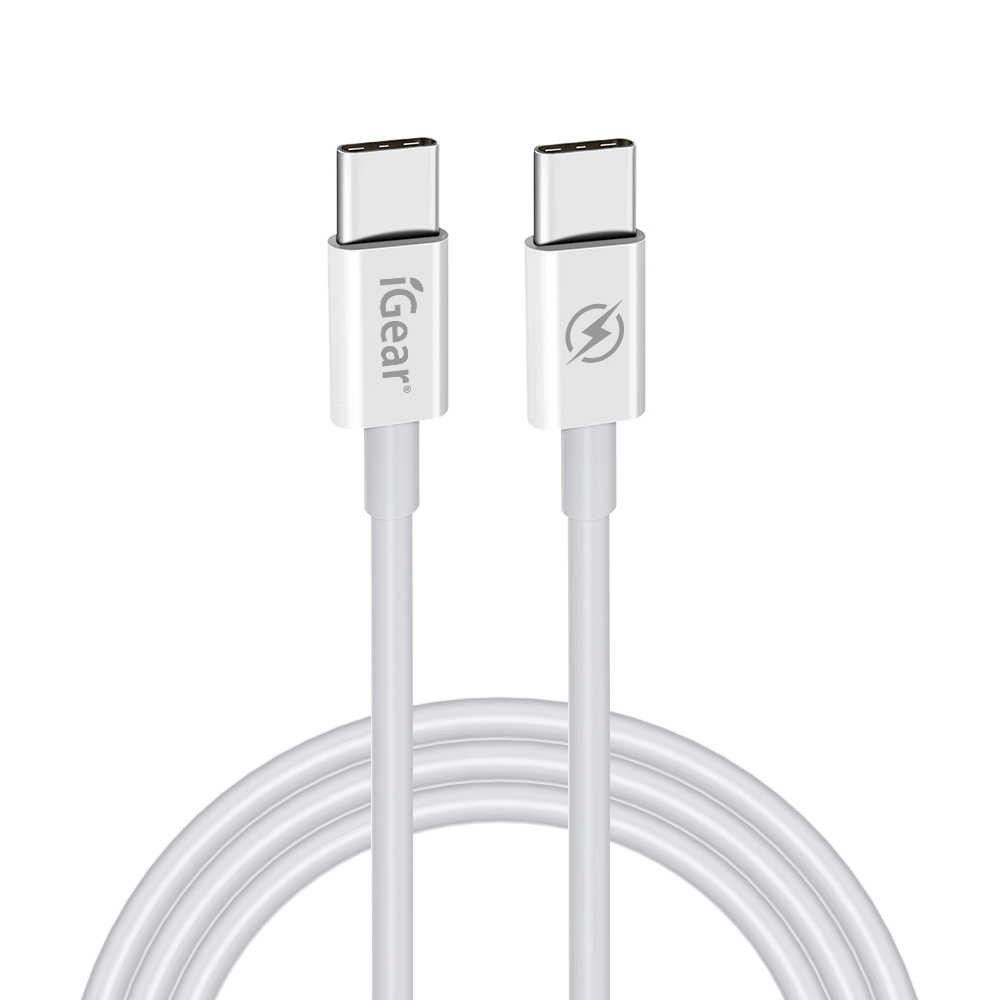 iGear | CABLE TYPE C TO TYPE C 1.2 MTR - WHITE