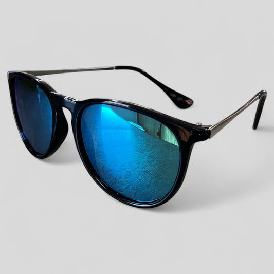 Tailor Classic Round Polarised - Silver blue lens