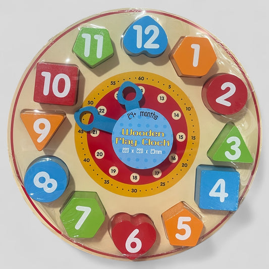 Wooden Play & Learn Clock