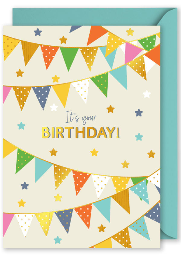 Birthday Card | “It’s Your Birthday!” Colourful Banners