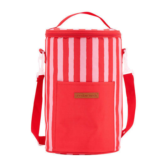 Picnic Cooler Bag - Tall Barrel - Red Stripe