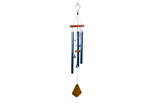 Wind Chime Jewel Wood Blue 77cm