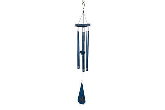 Wind Chime Wood w/Etched Hummingbird 81cm