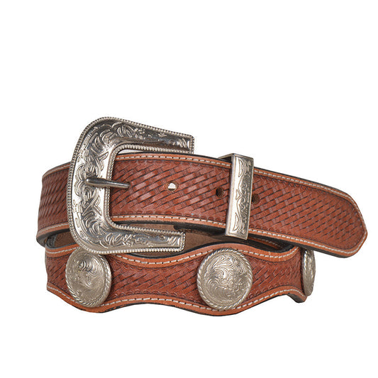Rustic Woods Hand-Tooled Leather Women's Belt