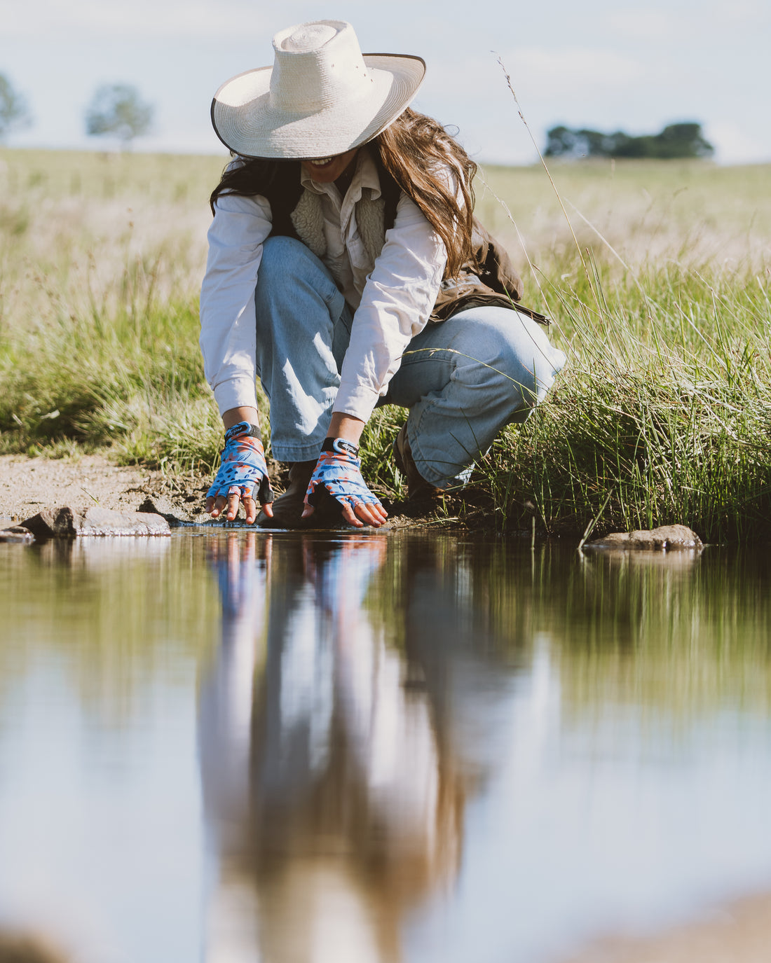 FarmHER Hands | 'Spring Blossom' | UPF50+ Gloves