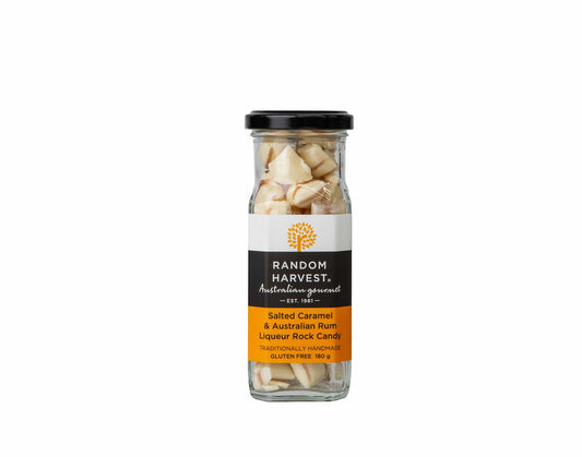 Salted Caramel & Australian Rum Liqueur Rock Candy 180g | Random Harvest Gourmet