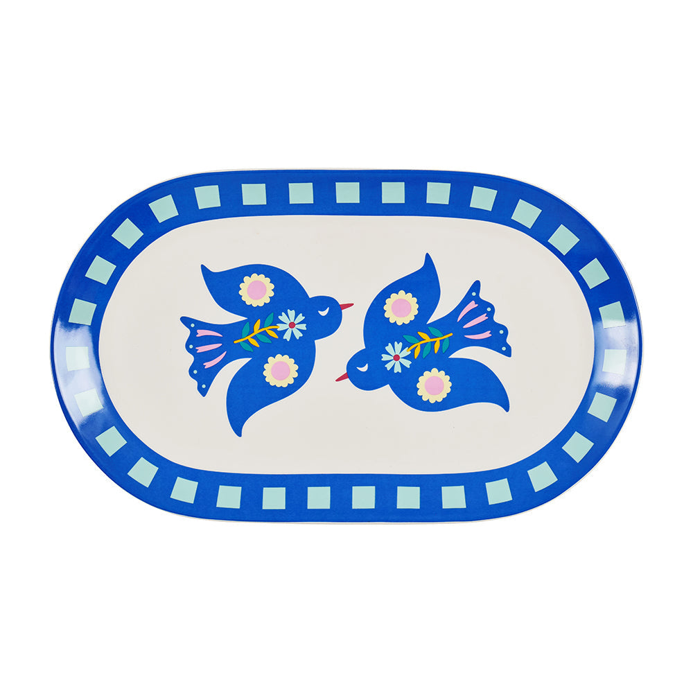 SERVING PLATTER- FIESTA BIRD RL