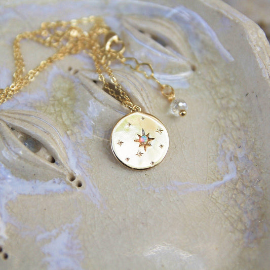 Opal Star Necklace