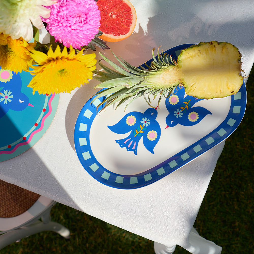 SERVING PLATTER- FIESTA BIRD RL