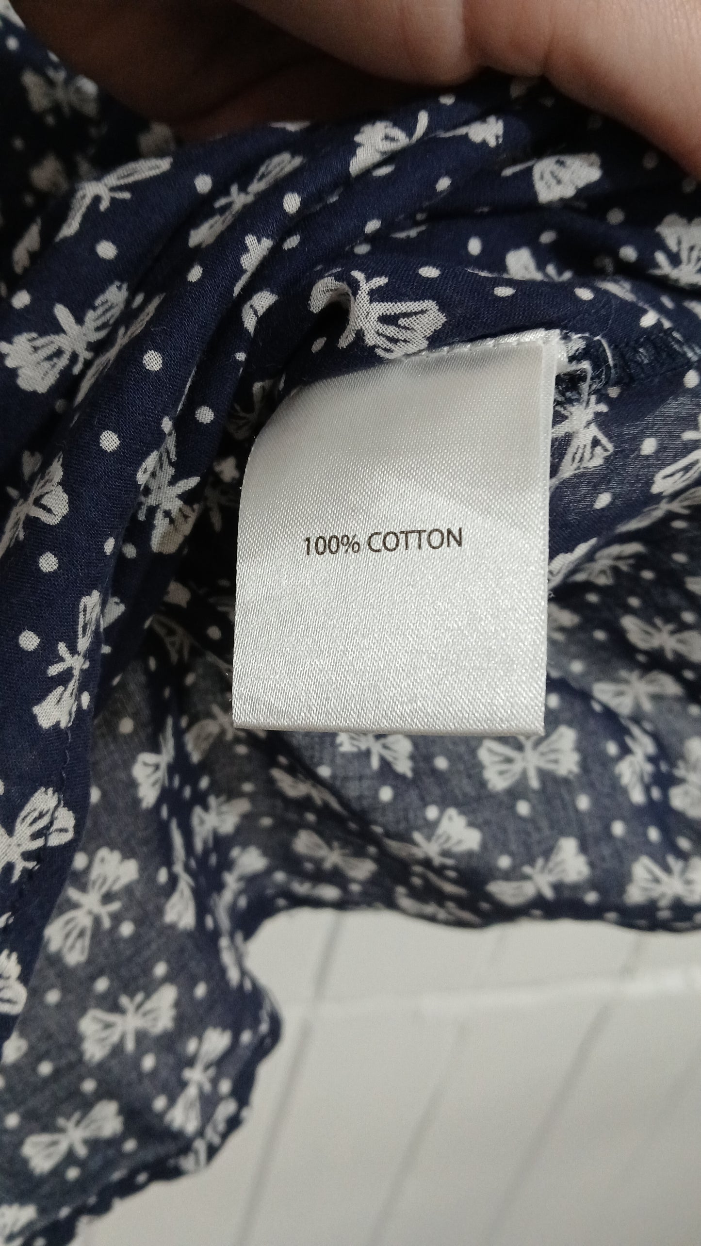 (14) Millers | Navy Cotton Print Blouse