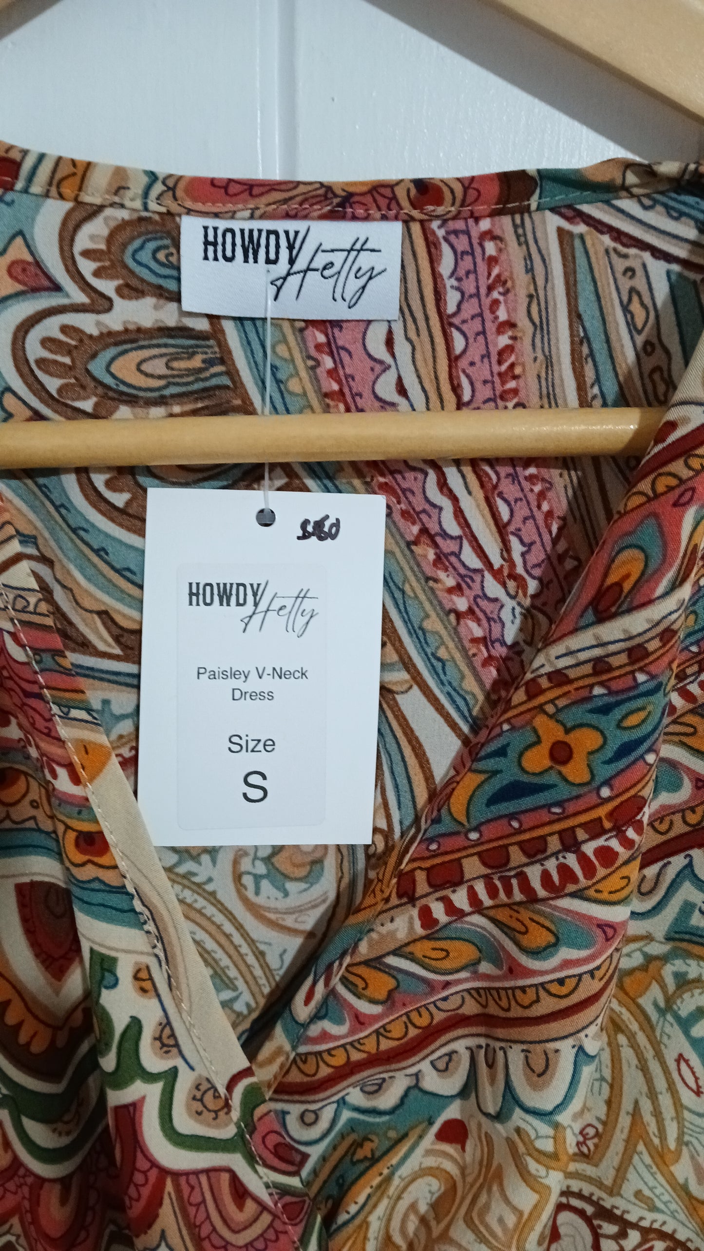 (S) BNWT | Howdy Hetty | Paisley V Neck Dress