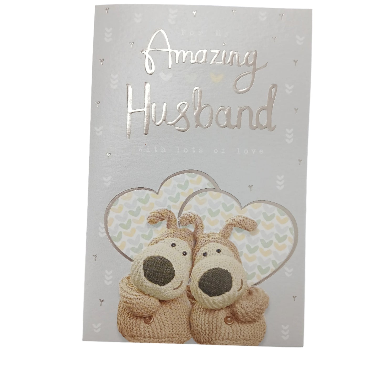 Anniversary Card | Wedd Hus/Two Boofles with arms around each other.