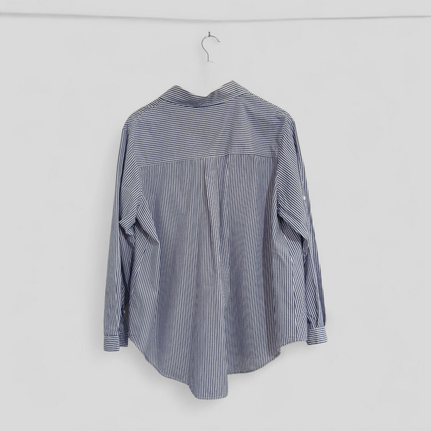 (XL) Slate | Striped LS Shirt