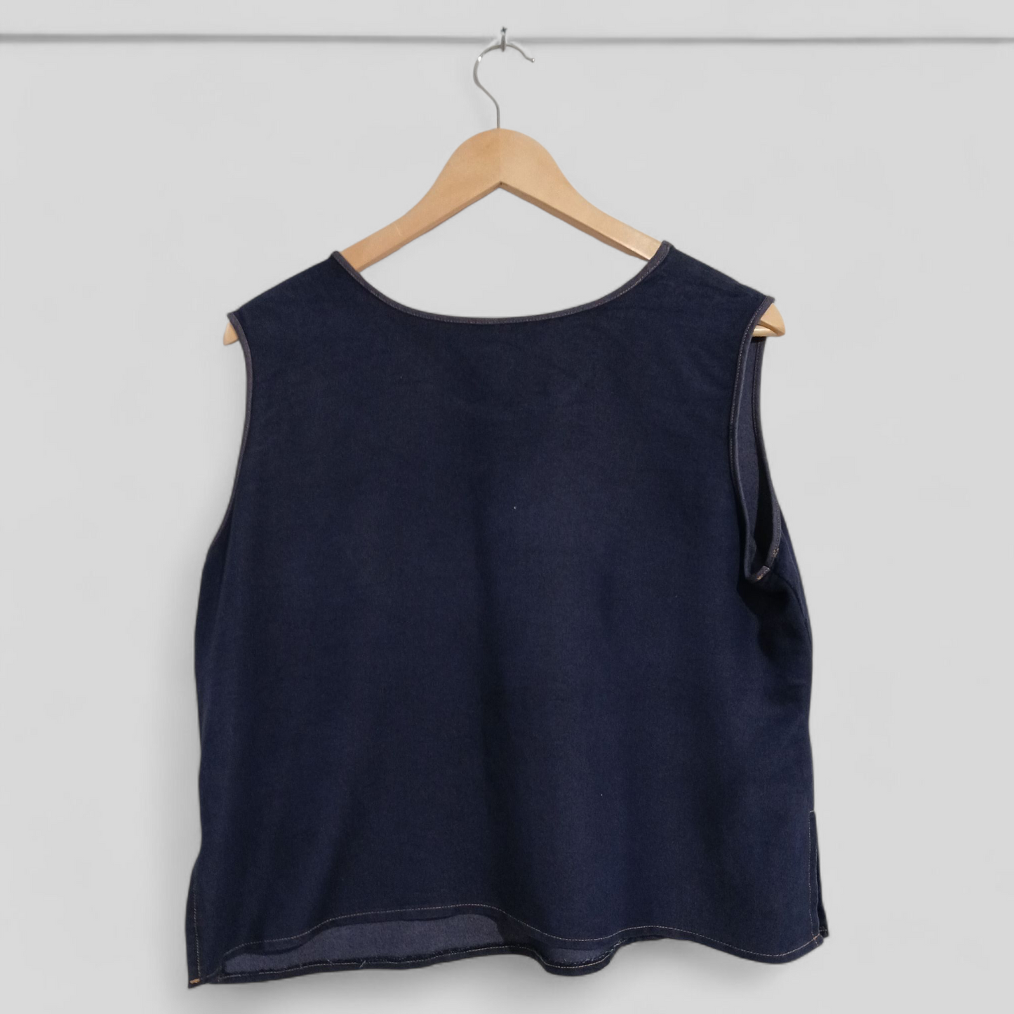 (18) Denim Look Blouse