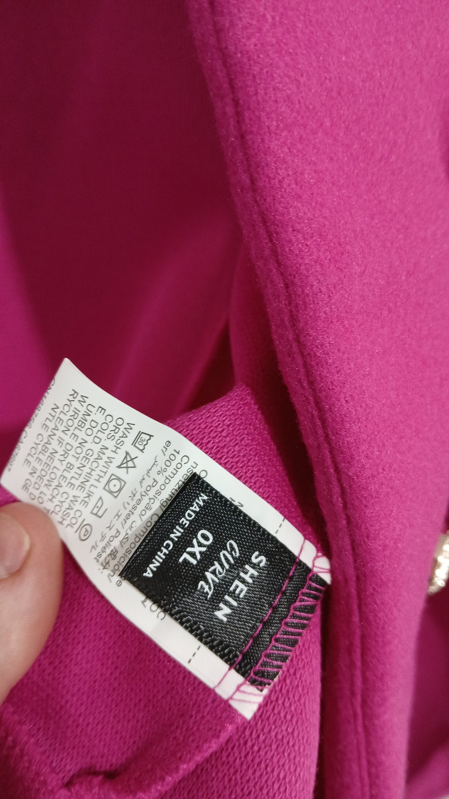 (0XL) Shein Curve | Pink Open Front Cardi