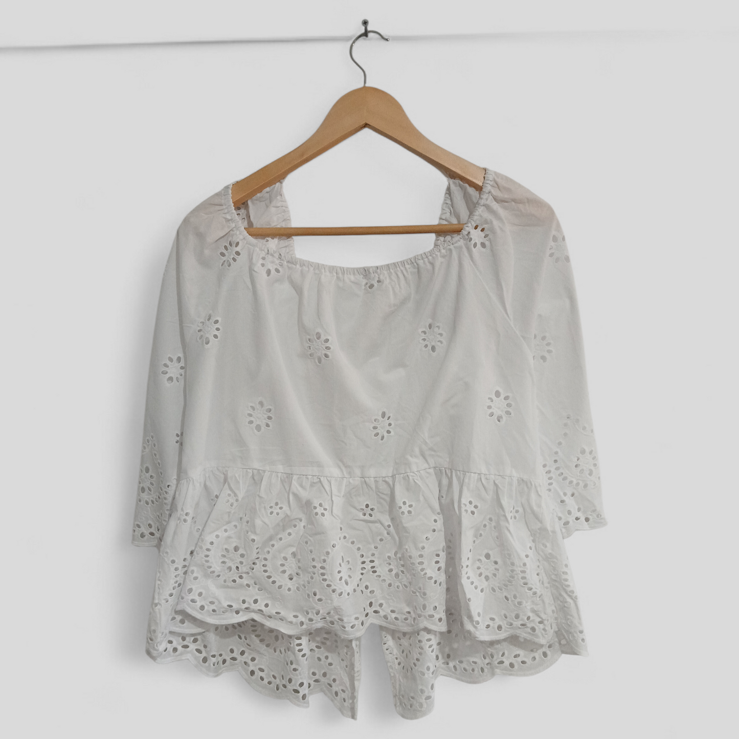 (16) Anko | White Broderie Blouse | BNWT
