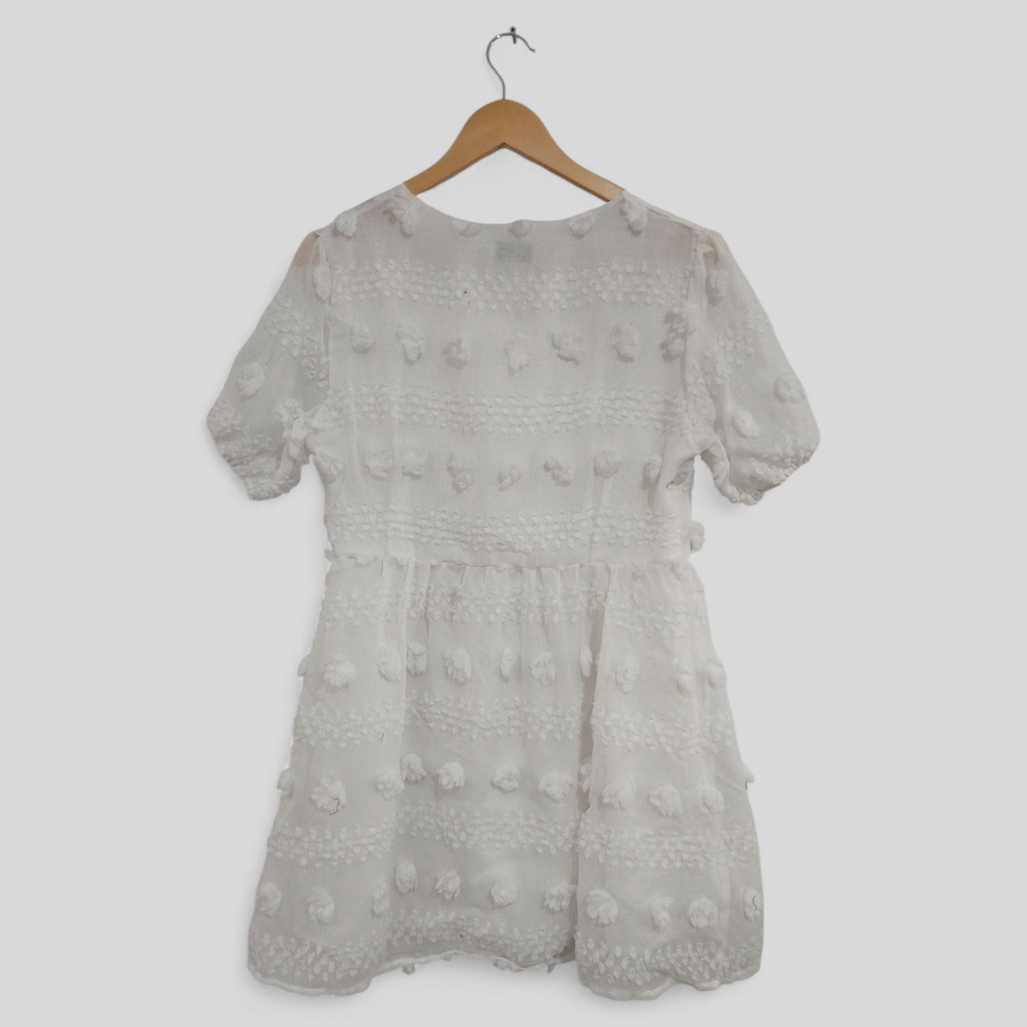 (12) Temt | White Textured Dress